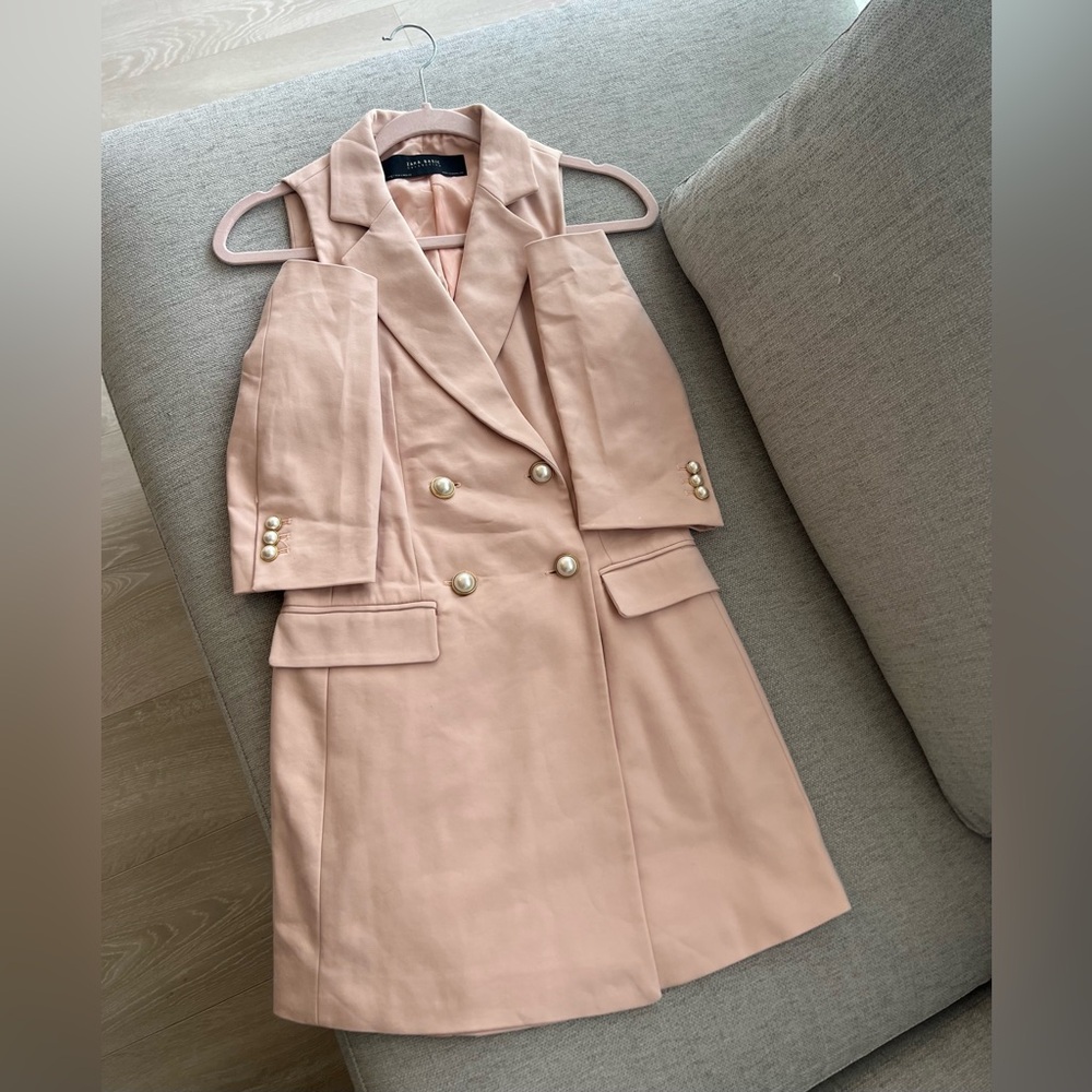 Zara Pink Blazer Chic Suit Blazer